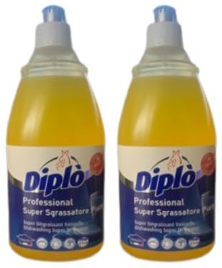 Diplo Professional, Super Sgrassatore Piatti, Rimuove Sporco, Bruciato e Incrostazioni Da Pentole e Stoviglie 600ml (2 Unità)
