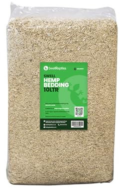 Swell Reptiles Hemp Bedding Reptile Substrate | 10 Litres | Dust Free and Odourless