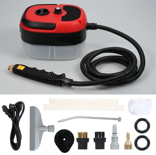 YIWEOG Limpiador a Vapor, 2500W 220V Limpiador a Vapor portátil de Alta presión para Detalles automáticos Aire Acondicionado Campana de Cocina Limpieza de refrigeradores, Enchufe de EE. UU.