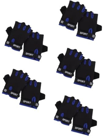 Happyyami 5 Paare Halbfingerhandschuhe Für Roller Fingerlose Handschuhe Skate-Handschuhe Mädchen Motorradhandschuhe Fahrradhandschuhe Damen Segelhandschuhe Nylon