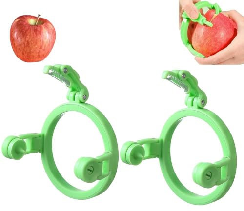 2025 New Handheld Apple Peeler,Manual Rotating Fruit Pear Peeler,New Upgraded Rotation Fruit Spiralizer Peeler Machine,Not Hurt Your Hands,Kitchen Fruit Peeling Tool for Apple