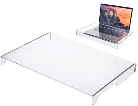 BRIGHTFUFU Protector Teclado Portatil de Acrílico Transparente para Teclado de 15.6 Pulgadas, Funda Antipolvo Resistente al Agua y Polvo Función de Limpieza Ultra Alta