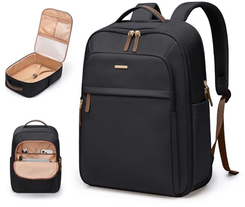 GOLF KVALITET 22L reseryggsäck för kvinnor och män, handbagage väska för flygplan personlig artikel laptopryggsäck, 43 cm, A-svart, 17.3, Modern