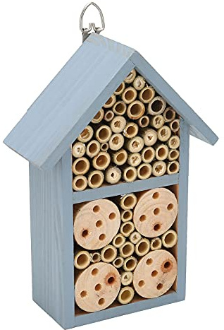 Casetta per farfalle in legno per api, habitat sospeso per esterni per hotel delle api per forniture da giardino per farfalle, 9,2x4,7x3,0 pollici