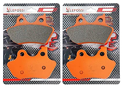 LE LEFOSSI moto Fibre de Carbone Plaquettes de Frein Avant et Arrière Pour Compatible avec Harley Davidson Dyna FXDWG/FXDWGi Wide Glide 2000-2007 FXDBi Street Bob 2006-2007 FA400F FA400R