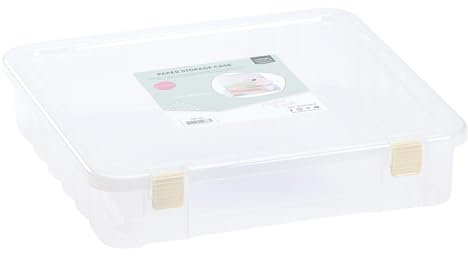 Vaessen Creative Aufbewahrungsbox für Scrapbook-Papier, Fotos und Weiteres Bastelpapier, Aufbewahrungsdose aus Kunststoff zum Einfachen Transportieren und Verstauen, 35,6 x 37,5 x 8,6 cm