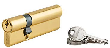 Cilindro europeo a doppia entrata Ecopro, 30x70mm, alluminio, anti-sfilamento, 3 chiavi, finitura ottone - THIRARD