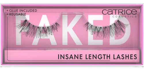 Catrice Faked Insane Length Lashes, künstliche Wimpern, Schwarz, langanhaltend, Falsche Wimpern-Effekt, ohne Mikroplastikpartikel, Nanopartikel frei, ohne Parfüm, ölfrei, 1er Pack (1pair)