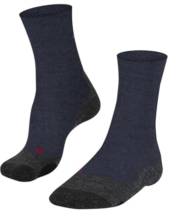 FALKE Men's TK2 Explore Melange M So Wool Thick Anti-Blister 1 Pair Hiking Socks, Blue Dark Melange 6688, 11-12.5