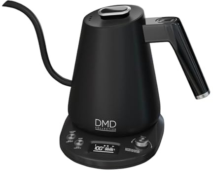 DMD® | Electric Gooseneck Kettle with 8mm Spout | Digital Display | Coffee and Tea 1L | 40-100°C Temp Control DMDK2
