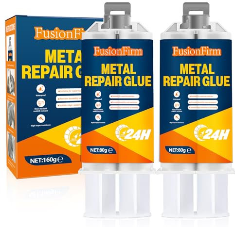 Metal Repair Glue,160g Metal Epoxy Glue Heavy Duty, High-Temperature Heat Resistant Adhesive Glue for Metal to Metal, Plastics, Stainless Steel, DIY Craft, Aluminum Alloy, Metal Tube