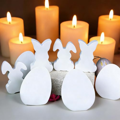 SVOCK Moule Silicone Bougie Oeufs de Pâques Lapin, Resine Epoxy Moule Silicone Lapin, Moule en Silicone pour Resine Pâques, Moule en Silicone pour Bougie Pâques