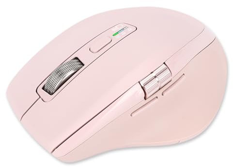 INFINMIND Ratón Bluetooth Inalámbrico con Smart Flying Scroll, Rueda ergonómica para Pulgar, silencioso para 3 Dispositivos - Compatible con Mac OS/Chrome/Android (Rosa