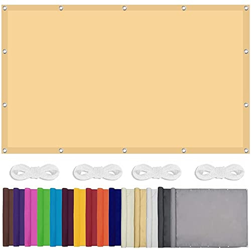 Anti vela UV impermeabile dell'ombra 6 x 8ft per colore all'aperto del beige del prato inglese dell'iarda