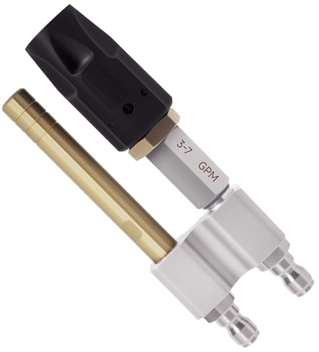 Jeogejin Adjustable M5 Twist Nozzle for Pressure Washer, 2 in 1 Adjustable Long Range Shooter Tip with 1/4 Quick Connect, 3-7 GPM Adjustable Shooter Tip M5 Twist Nozzle