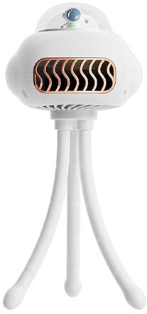 Uoqpty Ventilador De Pinza Para Cochecito | 3 Velocidades Trípode Flexible Ventilador Personal,Herramienta De Enfriamiento Portátil Recargable Para Viajes Exteriores Carrito Silla Bicicleta Hogar Cama