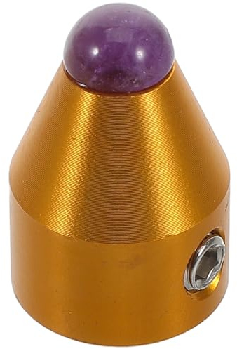 COLLBATH Base Diapason en Alliage D’aluminium 8 Mm Surface Cristal Améthyste, Support Stable pour Fourchette Vibratoire, Accessoire Contemplation et Thérapie Sonore, Usage Maison et Bureau