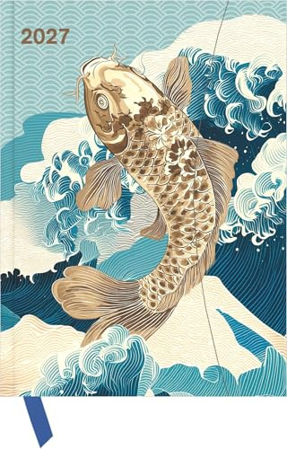 Japanese Papers 2027: Book Calendar 6.3x8.7 inches - Weekly Planner with Magnetic Closure, Ribbon Bookmark, International Holidays & Organization and Notes Section for Design & Japanese Art Lovers