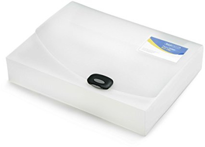 Rapesco 0714 Box File/Rigid Wallet, 60 mm Capacity for up to 600 Pages, A4, Clear