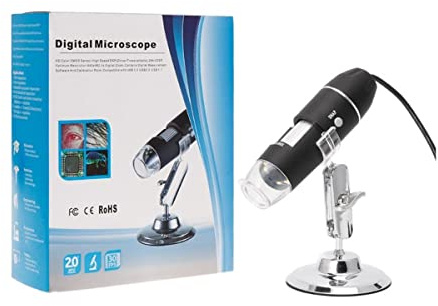 Kit di accessori per microscopio 160. 0x USB. Fotocamera microscopio digitale professionale 8D. Lente d'ingrandimento Vetrini per microscopio