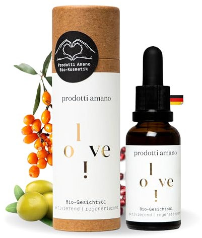 Prodotti Amano Skincare Bio Gesichtsöl TESTSIEGER* - 100% Bio Pflegeöl Gesicht - hochwirksam regenerierend, aktivierend & leicht einziehend - Anti Aging Öl - für alle Hauttypen - Damen & Herren