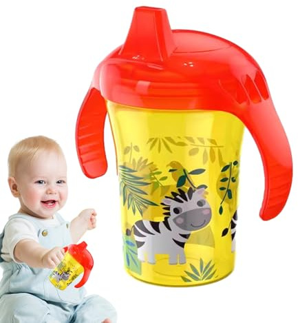 Novent Tazas de aprendizaje para niños pequeños, Taza de aprendizaje para niños pequeños | Taza de de pico de pato de entrenamiento con 2 asas | Suministros de alimentación para niños pequeños de