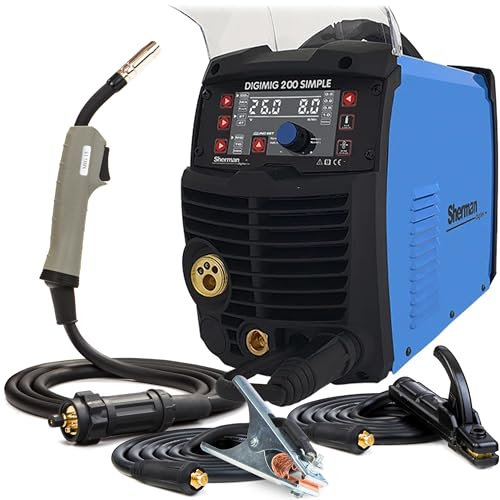 Sherman DIGIMIG 200 SIMPLE - 200A poste a souder mig avec gaz et sans gaz - synergie et soudobrasage - soudage: MIG/MAG, MMA, TIG lift - 2 temps/4 temps, mémoire de réglage