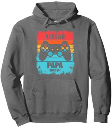 Cadeau Futur Papa 2025 - Annonce Grossesse Papa - Papa Gamer Sweat à Capuche