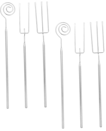 Alipis 6pièces Fourchettes à Fondue Acier Inoxydable Avec Long Manche Pour Desserts Et Fondue Ustensiles De Trempage Pour Diy Et Fêtes