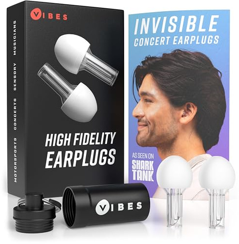 VIBES High Fidelity Concert Ear Plugs – Reusable Noise Reducing Ear Plugs for Concerts, Musicians, Raves, and Live Events – Comfortable Hearing Protection for Loud Environments