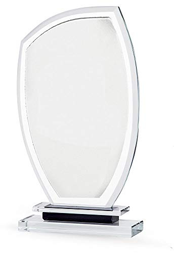 Trofeos Martínez - Trofeo de Cristal Personalizable con Estuche Incluido 25x13cm.