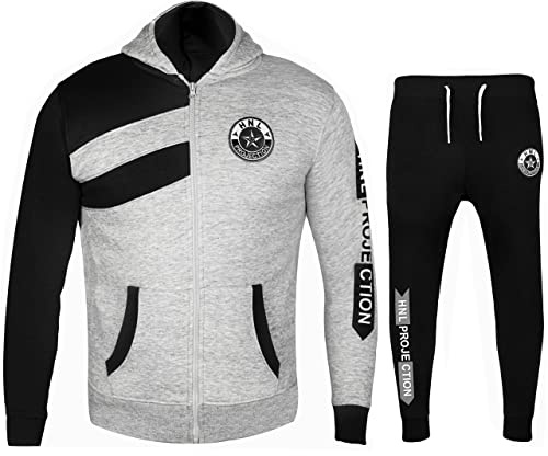 GUBA® Bas de survêtement pour garçons, sweat à capuche HNL Projection et joggings pour filles, vêtements de sport, pantalons de survêtement pour garçons, ensemble complet de survêtement enfant pour le