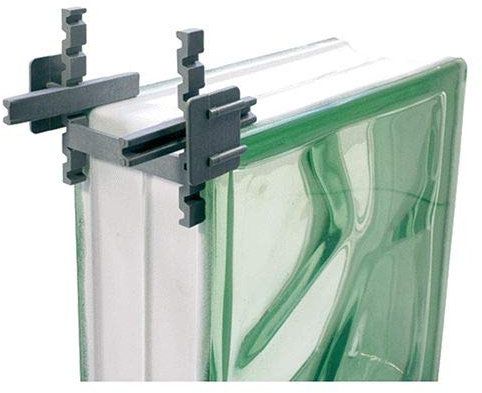 Ladrillo de vidrio (espaciador de plástico, paquete de 250 unidades)