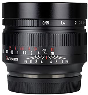 7artisans 50mm F0.95 APS-C Objectif de caméra sans Miroir Portrait à Grande Ouverture pour Sony A6500 A6300 NEX-3R NEX-5 A7R A7S