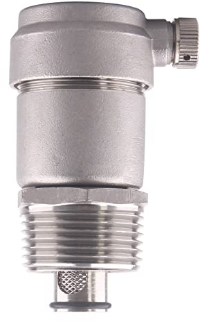 GOVALVE Automatic Air Vent Valve - 1 NPT Male Thread Stainless Steel Exhaust Air Release Valve Bleed Air in Heating System for Boiler Radiators Solar Water Heater
