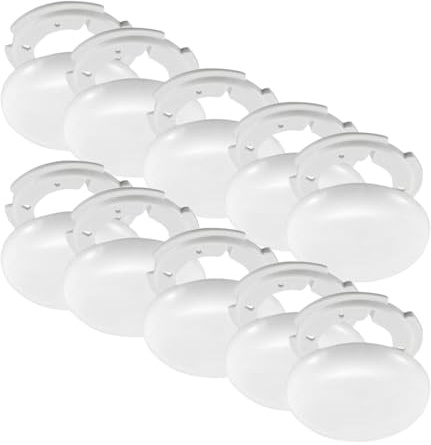 Lot de 10 boîtes de jonction blanches Ø 13 cm x 1,5 cm – Boîte de distribution plate en saillie – Rosace de plafond ultra fine – Installation électrique Répartiteur Baldaquin pour lampe