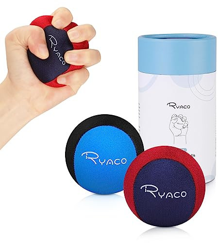 Ryaco Gel Stressball für Erwachsene - Antistressball Mit verschiedenen Stärken und Größen - Anti Stress Bälle für Konzentration - Motivierendes Knetball Spielzeug - Wutball