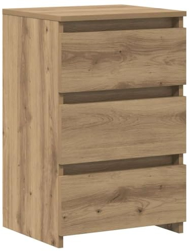vidaXL Tables de Chevet 2 pcs chêne Artisanal Bois d'ingénierie, Meuble de Chevet, Table d'appoint, Armoire de lit, Armoire de Chevet, Table de Nuit