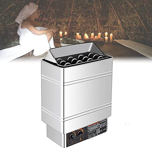 Elvärmare Hembastu,Överhettningsskydd Bastuvärmare,30 Till 110 °C Termostat Bastuvärmare,Elektrisk bastuugn(6KW)(6KW)
