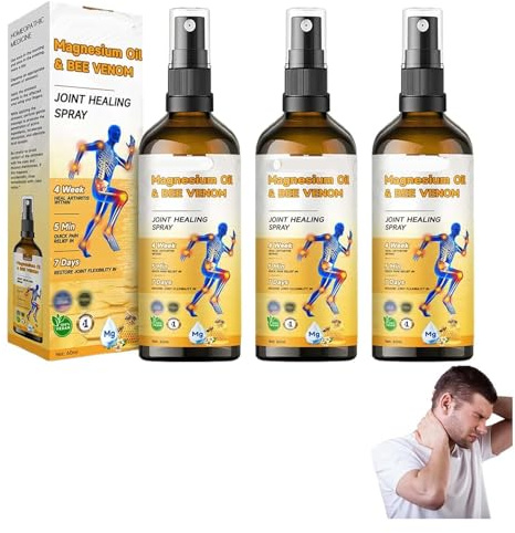 Ourlyard Magnesium Oil & Bee Joint Healing Spray,Ourlyard Magnesium Oil Bee Joint Healing Spray, Professionnel Bee Spray, Ourlyard Bee Arthritis Spray,Bee Pain and Bone Healing Spray (3)