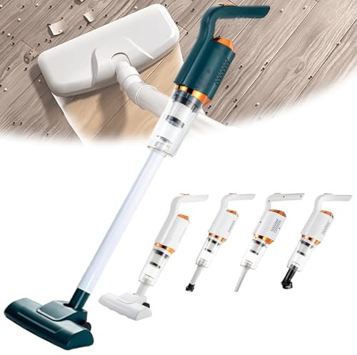 Blackenx Cordless Vacuum, Blackenx Multipurpose Cordless Vacuum Cleaner for Household and Car, 6000Pa Rechargeable Handheld Stick Vacuum for Pet Hair/Carpet/Hardwood Floor (Green-1 Set)