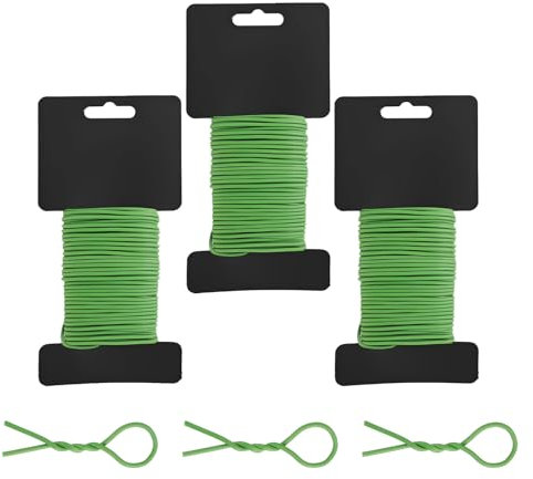 DIBALIYI Alambre de jardín suave verde para plantas de alambre grueso (3 unidades de 2,5 mm x 10 m)