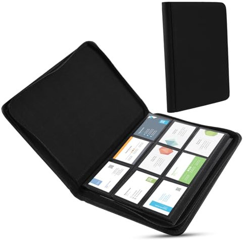 COMNESTBI Karten-schutzalbum Für Sammelkarten Transparente Seiten Robuster Reißverschluss Leicht Tragbar Für Sammler Und Tausch-Events