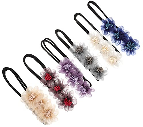 VALICLUD 6pièces Kit de Accessoires pour Chignons à Fleurs et Appareils à Chignon Donut pour Coiffures DIY Plusieurs styles