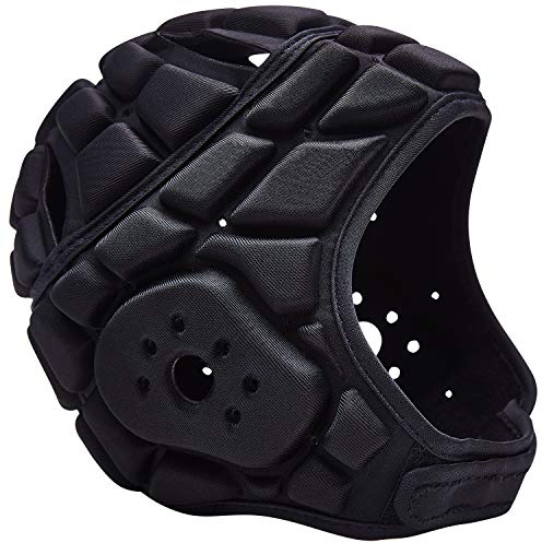 COOLOMG Soft Football Helmet 7v7 Soft Shell Rugby Flag Football Helmet Padded Headgear Soccer Goalie Goalkeeper Head Protector for Youth Kids