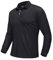 EKLENTSON Polo Shirt Herren Knopf Langarm Tshirts Quick Dry Akmungsaktiv Sommershirt Golf Rugby Tennis Shirts (L, Schwarz)