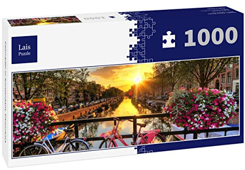 Lais Puzzle Fahrräder in Amsterdam, Panorama 1000 Teile