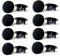 Yesmin 12 Pcs Plug Socket Cover,UK Safety Socket Cover,Power Socket Protector Socket Cap,for Children's Home and School Safety-Black