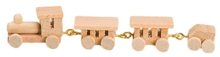 Baoblaze 1/12 casa delle bambole in miniatura legno treno modello scene, mini modello di ferrovia in legno, giocattolo per la casa delle bambole, locomotiva in miniatura per la stazione di sabbia