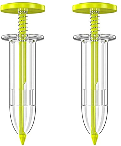 Tiardey 2 Pezzi Spargisemi Piccoli Seminatrice a Pressione Seminatrice Manuale 2 Pezzi per Fioritura da Giardinaggio -Verde